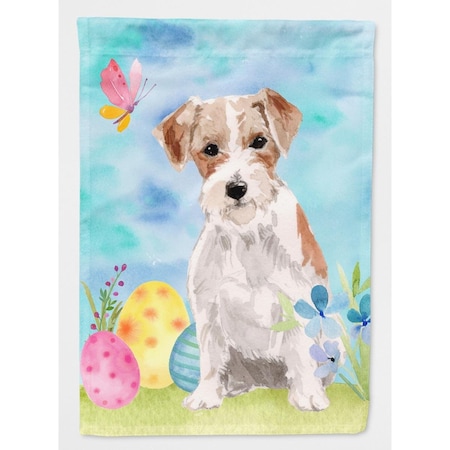 Carolines Treasures Wire Hair Jack Russell Easter Flag Canvas - House Size BB9613CHF